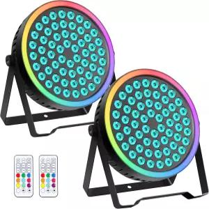 Sklydron RGB 스테이지 파 캔 라이트 스트립-90W LED 조명 리모컨 DMX512 사운드 활성화 및 자동 스트로브