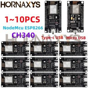 1-10pcsESP8266 NodeMCU LUA CH340 ESP-12E WiFi 인터넷 개발 보드 Arduino Type-c usb 용 4M 플래시 직렬