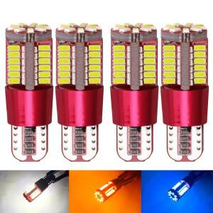 4PCS T10 168 192 W5W 57 SMD 3014 LED Canbus 오류 없음 자동차 마커 라이트 주차 램프 전동 웨지 벌브 화