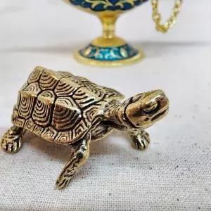 황동 미니 돈거북 장식품 재물운 장수 기원 개업 축하 풍수 인테리어