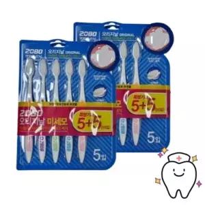 애경산업 2080 오리지날 미세모 칫솔 20개입