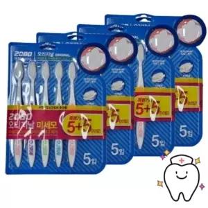 애경산업 2080 오리지날 미세모 칫솔 40개입