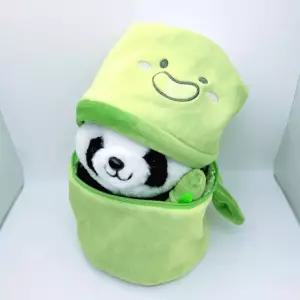 대나무 속 판다 인형 21cm 생일 선물 귀여운 애착 인형 장식용 소품