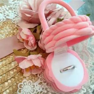 꽃바구니 모양 반지 수납 케이스 주얼리 보관함 프로포즈 선물 박스