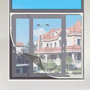 자석 창문 스크린 집에서 사용할 수 있는 DIY 조절 가능한 유리섬유 메쉬 화이트 프레임 그레이 네트 셀프
