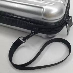 [라일리] Rly 하드캐리어 여행용 미니 가방 실버 파우치