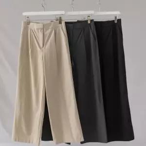 [신상오픈런]여성 여름 오피스룩 시원한 일자핏 나일론 스판 슬랙스 (38175191)