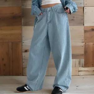 [신상오픈런]여성 슬림 연청 와이드핏 데님 바지 (32456570)