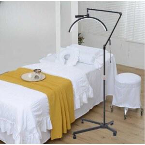 반달조명 이동식 샵 반영구 검정 스탠드 철판형 데스크탑 U자형 전등 20인치 램프