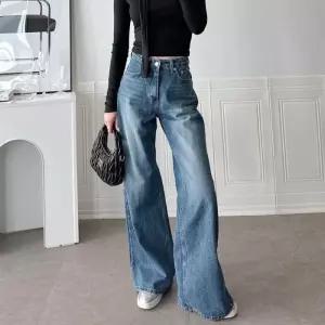 [신상오픈런]세미플레어팬츠 하이웨이스트 워싱데님 면바지 (29987888)