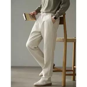 슬램덩크 팬츠 남성용 면 캐주얼 오피스룩 가을 편안배기 밴딩 스트레이트 HO3