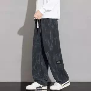 슬램덩크 남성 바지 면 캐주얼 춘추 빈티지 코듀로이 일자 나염 와이드 HO3