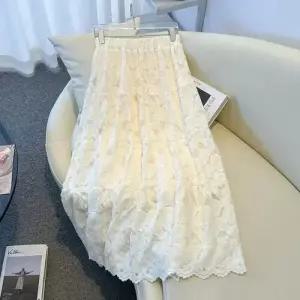 EAMT 여성용 기모 롱스커트 빅사이즈 A라인 도톰 발레리나레이스 YJ1