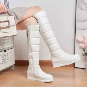 통굽 롱부츠 여성 방한 겨울 발편한 니하이 패딩부츠 패딩