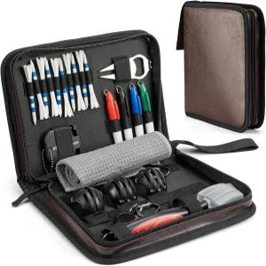 남성용 골프 액세서리 하이엔드 케이스가 포함된 선물 용품 티 골프공 마커 골퍼 타월 클럽 브러시 디봇