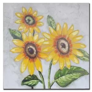 돈을 부르는 노랑해바라기 액자 유화 그림 거실액자_19132248_667501