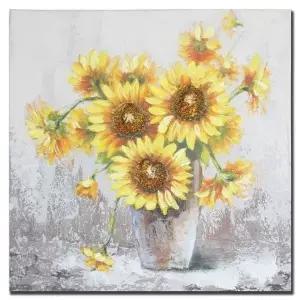 돈을 부르는해바라기화분B 액자 유화 그림 거실액자_19132246_667501