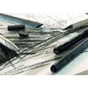 콘테 압축목탄 12개입 (2B.3B.4B)/압축/목탄/드로잉/연필/고급/낱/색/미술/미술스케칭/색연필/파스텔