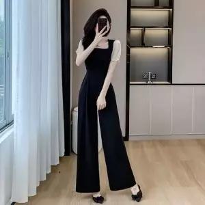 팔콘 여성용 여사친 팬츠 프랑스 점프슈트 고급 레그 올인원팬츠 와이드 봄가을 KKE1