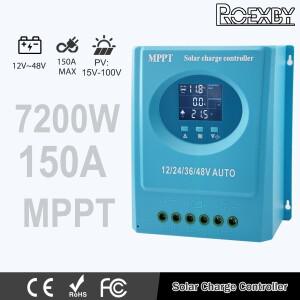 150A MPPT 태양열 충전 컨트롤러 12V-48V 자동 LCD 및 납산/리튬 배터리 용 듀얼 USB
