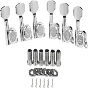 KAISH 18 1 스트랫/텔레/레 폴 일렉트릭/음향 기타 크롬용 미니 컨템포러리 버튼이 있는 잠금 튜너 키 튜닝