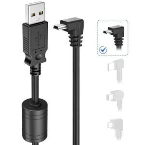 가민 GPS용 고니페토 충전 케이블, (6피트 18AWG) 두꺼운 차폐 미니 USB 코드, 누비용 90도 GPS 교체 전원 어댑터 와이어, 드라이브스마트 65, 주모 XT, 데즐, 내비게이션