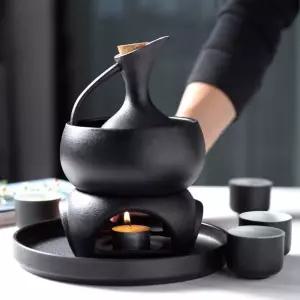 도쿠리 사케 청주 일본 온주기 워머 중탕기 포트 정종