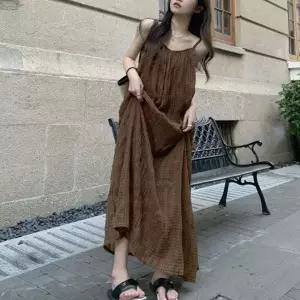 G126038_브라운 쉬폰 끈나시 롱원피스_19870712_667501