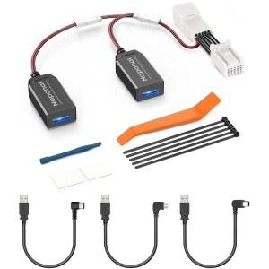 네이포날 GPS 대시캠 전원 어댑터,(10핀 타입 C 커넥터)미러 카메라 레이더 충전소 충전 케이블 - 일부 JEEP 체로키, 닷지 램, 크라이슬러 퍼시픽카, 리어 뷰 미러에 연결