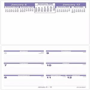 AT-A-GLANCE 2025 탁상용 캘린더 리필 주간 6인치 x 7인치 플립-A-Week (SW705X5025)