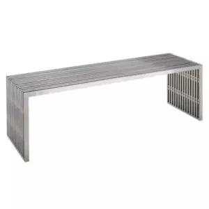 스테인리스 스틸 벤치 야외 대기석 카페 인테리어