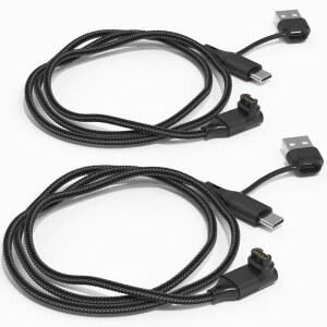 가민 워치 충전기 케이블 3.3FT 2팩, Fenix 8 7 7X 6 Pro용 타입-C USB 충전 코드, Forerunner 970 965 570 265 255 165 55, Vivoactive 5 4, Instint, Venu 3 3S X1, Epix, Vivomove, Tactix