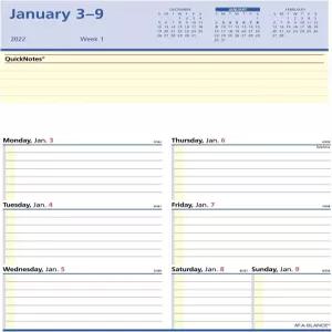 AT-A-GLANCE 2022 플립-A-Week 주간 데스크 캘린더 리필 6인치 x 7인치 퀵노트 포함 (SW70650)