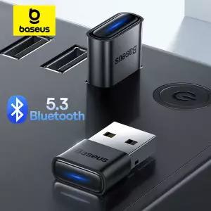 Baseus USB Bluetooth 어댑터 동글 Adaptador Bluetooth 5.3 PC 노트북 무선 스피커 오디오 수신기 USB 송