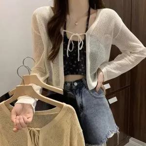 얇은망사 앞리본 여름카디건 비치가디건 바캉스패션_19792805_667501