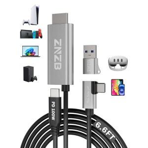 메타 퀘스트 2/3/3초용 PD 100W, HDMI-USB C /USB 어댑터 1080P@60FPS 라이브 및 레코더 비디오 오디오, 스트리밍용 HDMI 캡처 카드: PC Switch PS4 / 5 Xbox 카메라 OBS VR