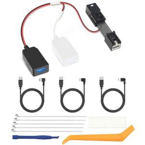 자동 디밍 백미러가 장착된 GMC, 쉐보레, 캐딜카, 뷰익 모델과 호환되는 YQMAJIM 대시캠 전원 어댑터, (10P TypeD), 내장형 USB-GPS 레이더 미러 카메라 충전기 어댑터 케이블