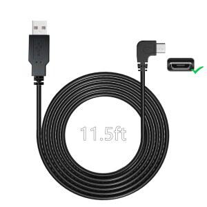 대시 캠용 YQMAJIM 충전 전원 케이블, (11.5피트) USB 2.0에서 마이크로 차량용 충전기 어댑터 코드, GPS 후방 미러 캠 백업 카메라용