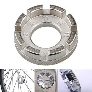 자전거 바퀴 림 렌치 미니 조절기 스패너 8 웨이 그루브 스포크 장력 철거 축 수리 도구