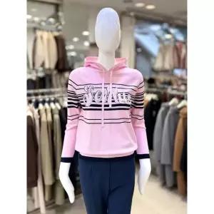 조이너스 세이브존01 진주장식 레터링 후드넥 니트 JAEU3WSL120