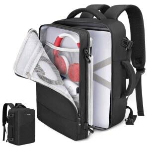 디고텍 휴대용 케이스 PS5 / 5 호환되는 슬림, 여행 Pro 콘솔, 가방 플레이스테이션 보호용 백팩, 액세서리 15.6인치 및 블랙 디스크, 노트북과