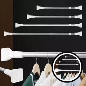 사각압축봉 강력옷걸이봉 스텐옷장 미니옷봉 길이조절 압축봉 스텐 옷걸이 길이조절 강력 TLz08738