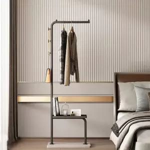 스탠드형 코트랙 옷걸이대 공간 행거 좁은 블랙 정리대
