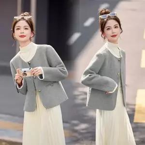 손오반 여사친 울 리버시블 모피 코트 데일리룩 KUK1