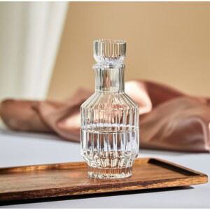 스트라이프 글라스 도쿠리 워머 혼술용 도쿠리잔 풍 정종 일체형 술병세트 세트 업소용