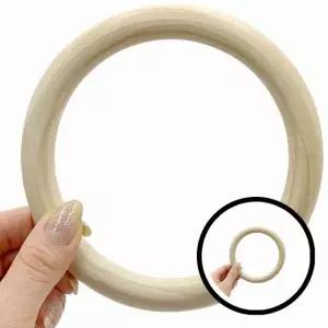 우드링 12.5cm 마크라메 나무링 우드고리 자연 소재 수제 크래프트 DIY 용품 맥rame 액세서리 TLz09172