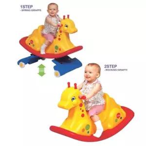아기 스프링 승용완구 흔들 기린 자립심 놀이 호기심 선물 운동