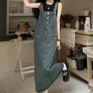 데님 멜빵 어깨끈 조절 화이트 스티치 캐주얼_19910548_667501