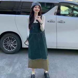 원피스 오버롤 멜빵스커트 멜빵데님원피스 멜빵 여성_19911012_667501