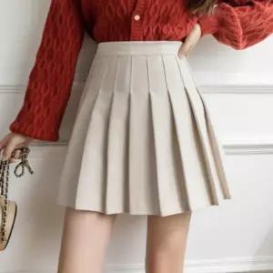 모직 A라인 테니스 스커트 주름 치마 겨울 미니 교복 코디